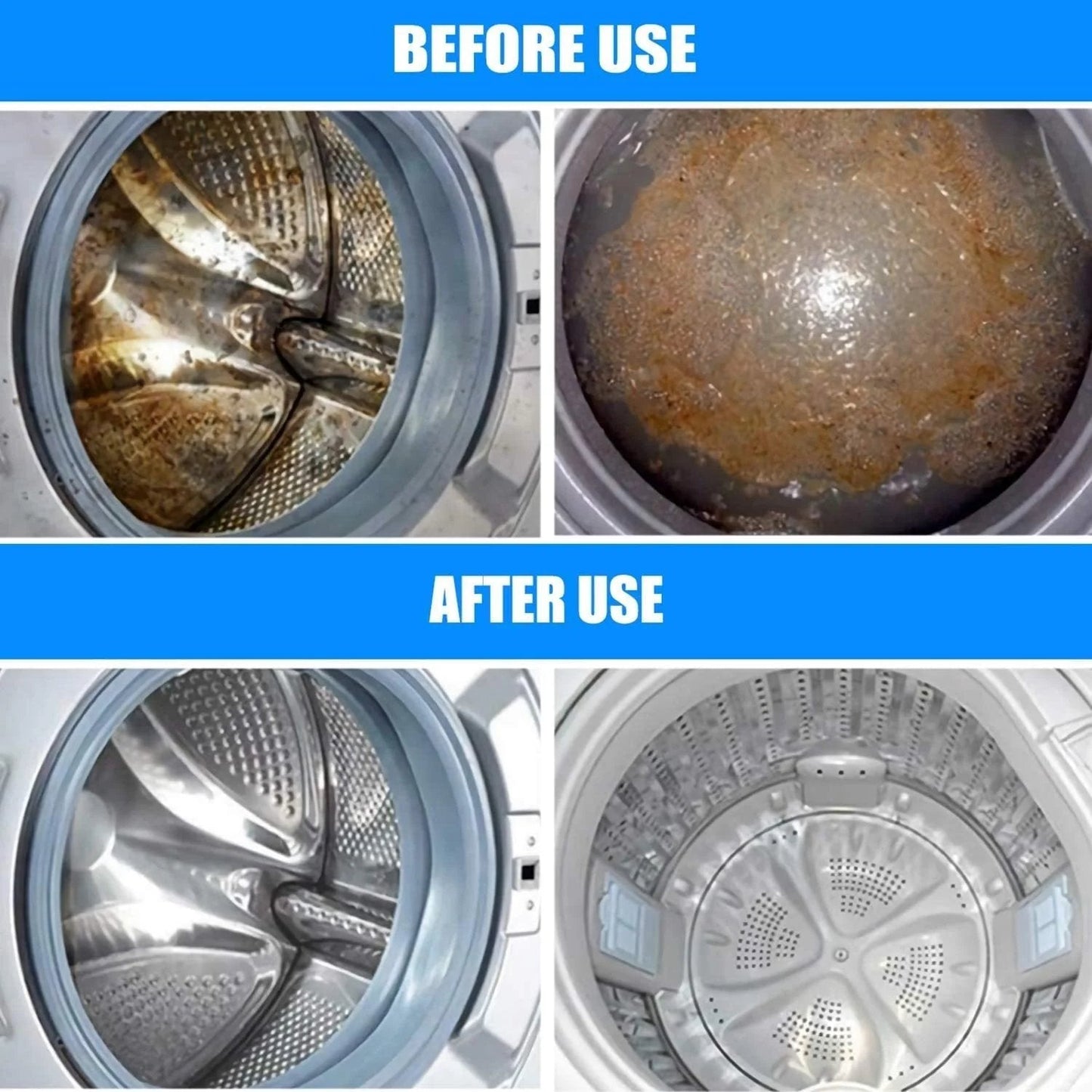 🔥12 PCS/Pack🔥Washing Machine Deep Cleaner Tablets – Eliminates 99% Germs, Removes Odors & Prevents Mold 🧽