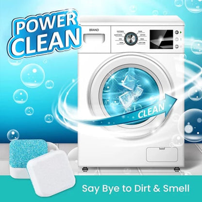 🔥12 PCS/Pack🔥Washing Machine Deep Cleaner Tablets – Eliminates 99% Germs, Removes Odors & Prevents Mold 🧽