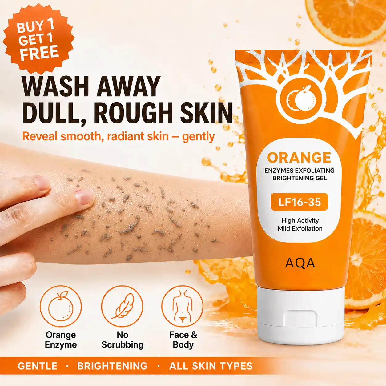 🍊 Wash Away Dull, Rough Skin — Buy 1 Get 1 FREE Today  Citrus enzymes. No scrubbing. Visible glow in days.