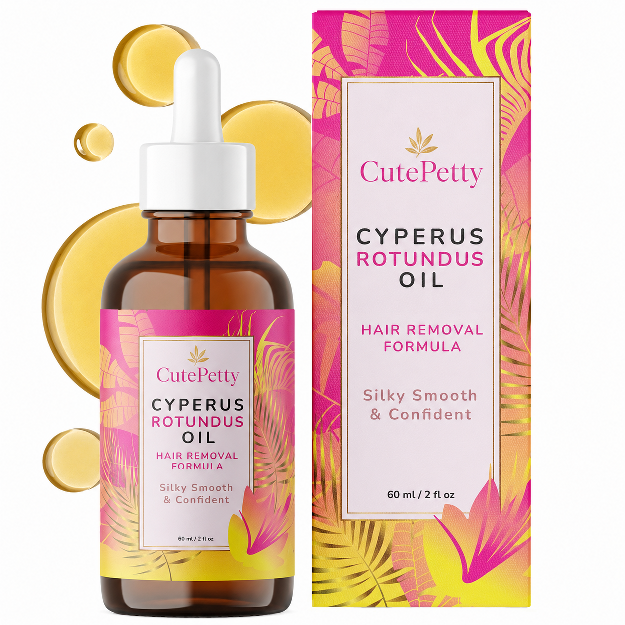 Cyperus Rotundus Oil 🌿 Natural Hair Growth Inhibitor for Silky Smooth Skin ✨